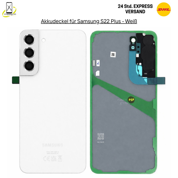 100% Original Samsung Galaxy S22 Plus 5G S906B Akkudeckel Backcover Deckel Weiß-image