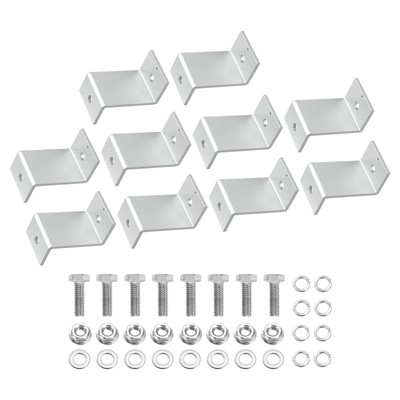10er-Pack Z-Klammern, 55 mm Solarpanel-Halterung aus Aluminiumlegierung, silber