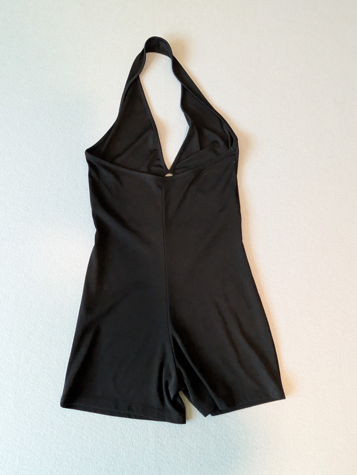 Black Cut Out Backless Halter Sporty Shorts Romper Sexy Gym Outfit Yoga Sz Med image 8