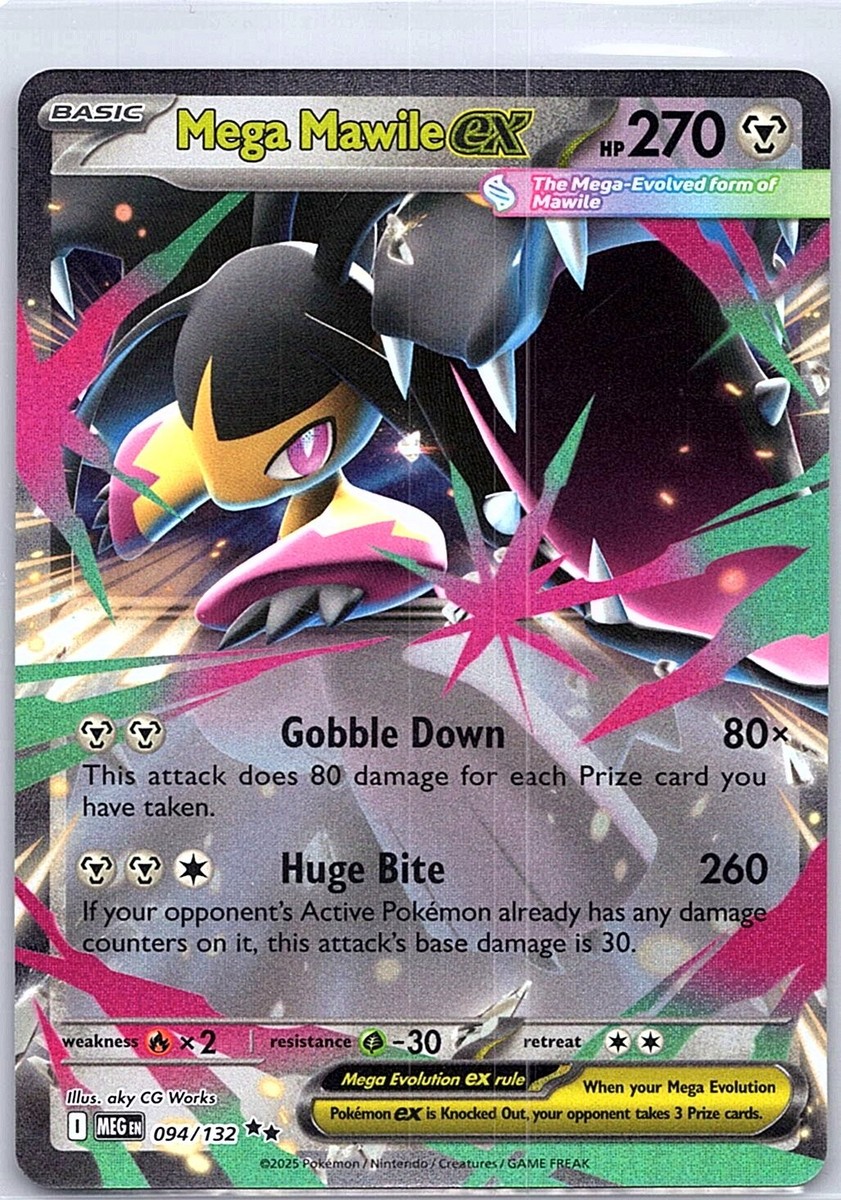 Mega Mawile ex 094/132 ME01: Mega Evolution - Pokemon Card - NM