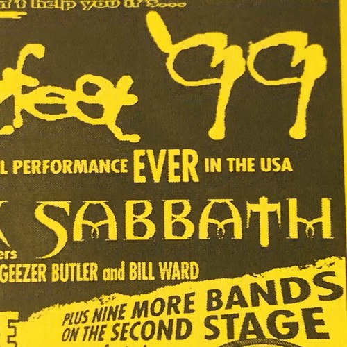 BLACK SABBATH TONY IOMMI SIGNATURE GUITAR PICK AUTHENTIC 1999 TOUR FLYER TEXAS - Picture 3 of 5