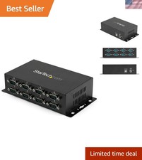 8 Port USB to Serial RS232 Adapter - Wall Mount - Din Rail - COM Port Retenti...