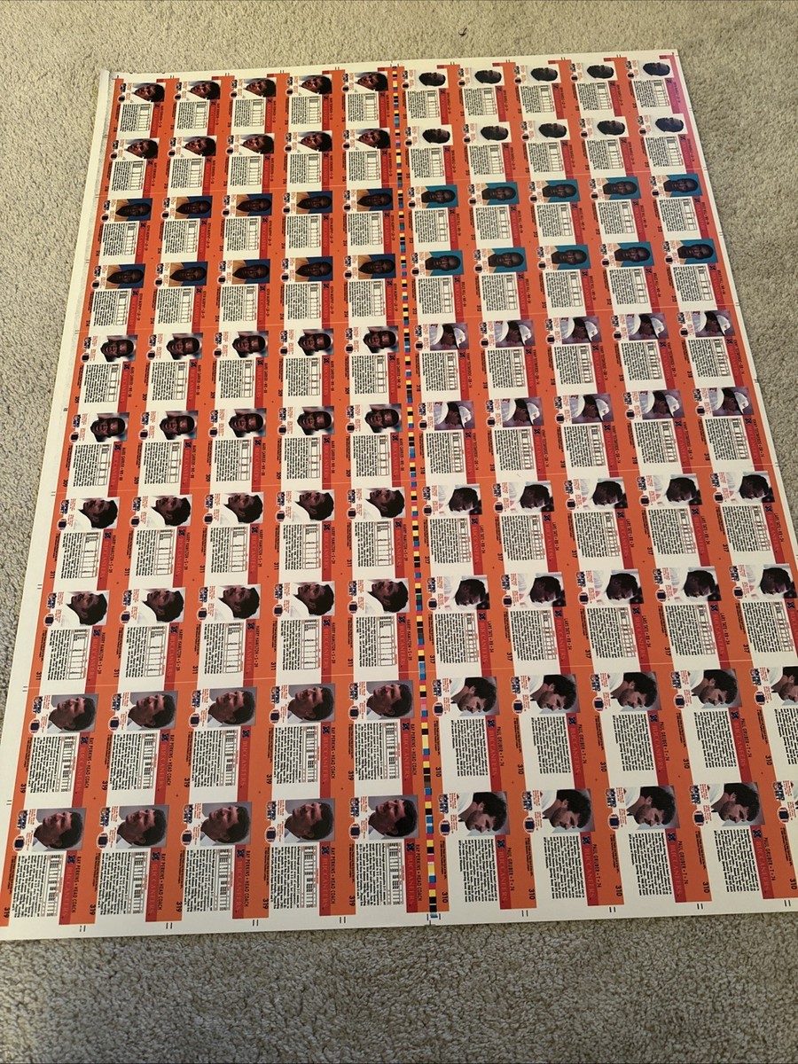1990 Pro Set NFL Football Card Uncut Sheet Dark | eBay