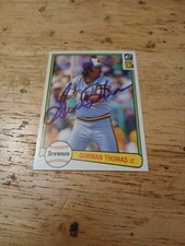 Gorman Thomas Auto 1982 Donruss #132 Signed Autographed Brewers