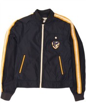 GAS Giubbotto Bomber Uomo UK 38 Medium Blu Navy Colorblock KR15