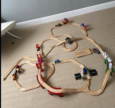 Wooden Train Track Set with Bridges, Track Pieces & Accessories brio