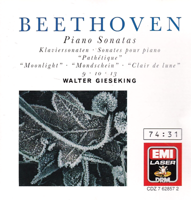 Beethoven: Piano Sonatas 8-10 and 14 / Gieseking by Walter