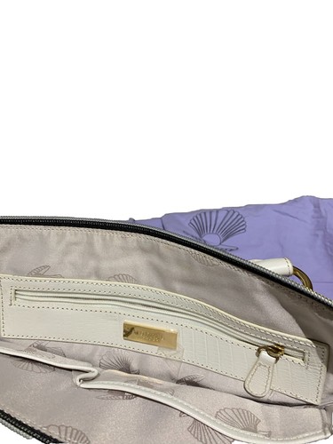 Lovely WHITE LEATHER MODALU DESIGNER Tote Bag , Handbag With Dustbag With Defect - Picture 11 of 16