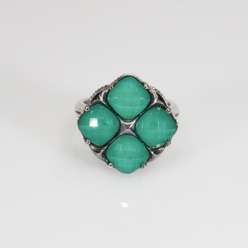 18K Gelb Silber Grün Onyx Ring Mode Schmuck Tacori NEU SR15627 GRÖSSE 7