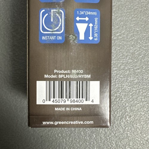 NEW Green Creative 98400 PL-H-8W-3000K-HYBM LED PL Lamp 8W 920 Lumens - Picture 4 of 5