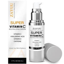 Super Vitamin C Face Serum for Mature Skin: All-In-One Hydrating Anti-Aging Form