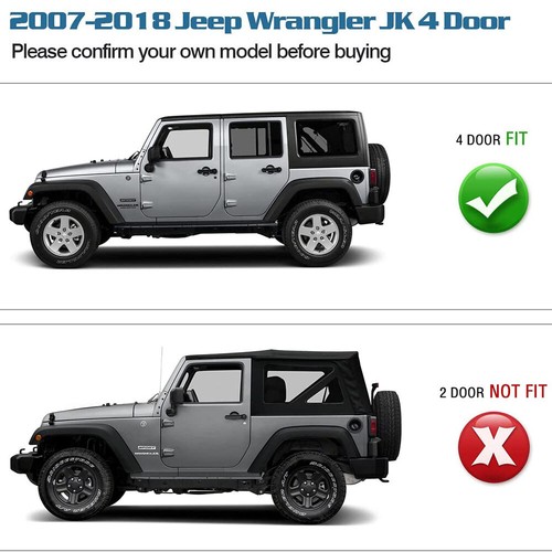 for 2007-2018 Jeep Wrangler JK 4 Door 6" Running Boards Nerf Bars Side Step ABS - Picture 4 of 18
