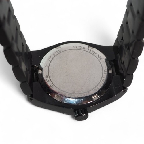 Michael Kors Channing Black Dial Roman Numeral Markers Watch MK6100 Black/Gold - Picture 6 of 10