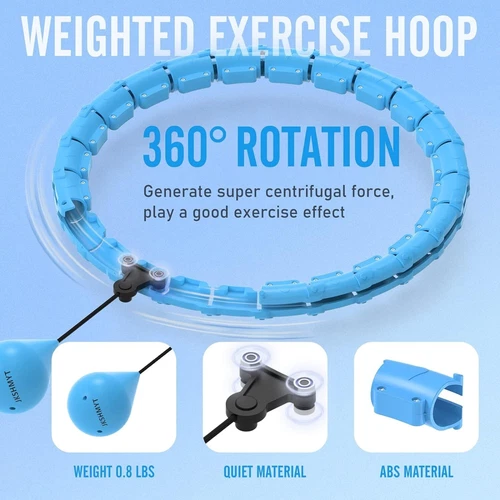 Infinity Hoop Fit Plus Size 47", Weighted Hula Hoops for Adults Weight Loss - Picture 8 of 17