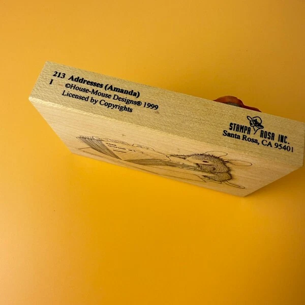 Direcciones~Amanda~Rolodex~Sello de goma para ratón de casa~ 4,5"X 3"~Stampa Rosa 213 Foto 3 de 4