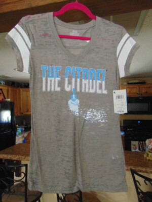 Ladies Collegiate The Citadel Sheer Jersey Tee-Shirt...Size: Medium, NWT