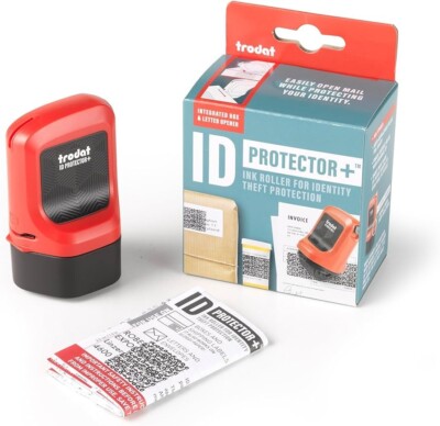 ID Protector+ Ink Roller   Identity Theft Protection Roller Stamp 