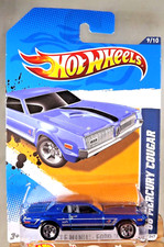 2012 Hot Wheels #119 Muscle Mania-Ford 9/10 '68 MERCURY COUGAR Blue w/Chrome 5Sp