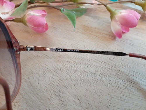 VINTAGE GUCCI GG 2309 97E Large Frames Sunglasses 130 Pink Red - Picture 13 of 18