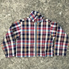 Vintage Kids Youth 50s 60s Plaid Madras Clicker Coat Jacket Toddler size 6 Gabar
