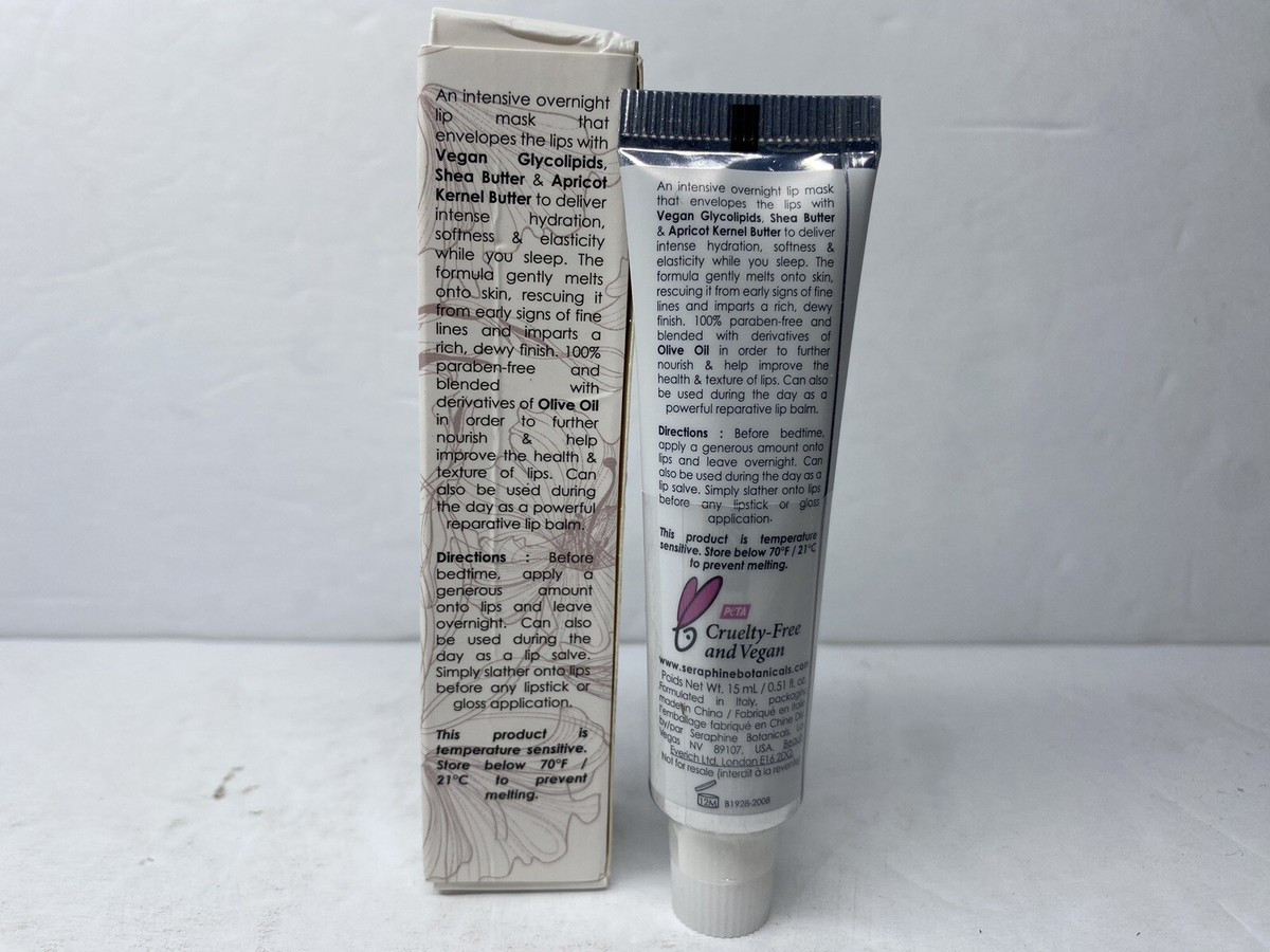 Seraphine Botanicals Fruit Butter Lip Mask – Nacht-Lippenmaske Mit Intensiver Feuchtigkeitspflege (0,51 Fl Oz / 15 Ml)