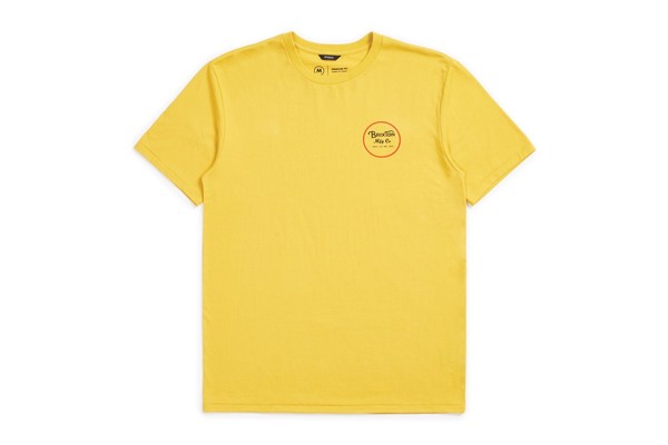 Brixton Wheeler Ii Premium T-SHIRT Neu Sunset Yellow Gr: M Brixton Supply-image