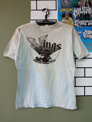 Paul McCartney Wings Over American 76 Tour Vintage T Shirt Rock