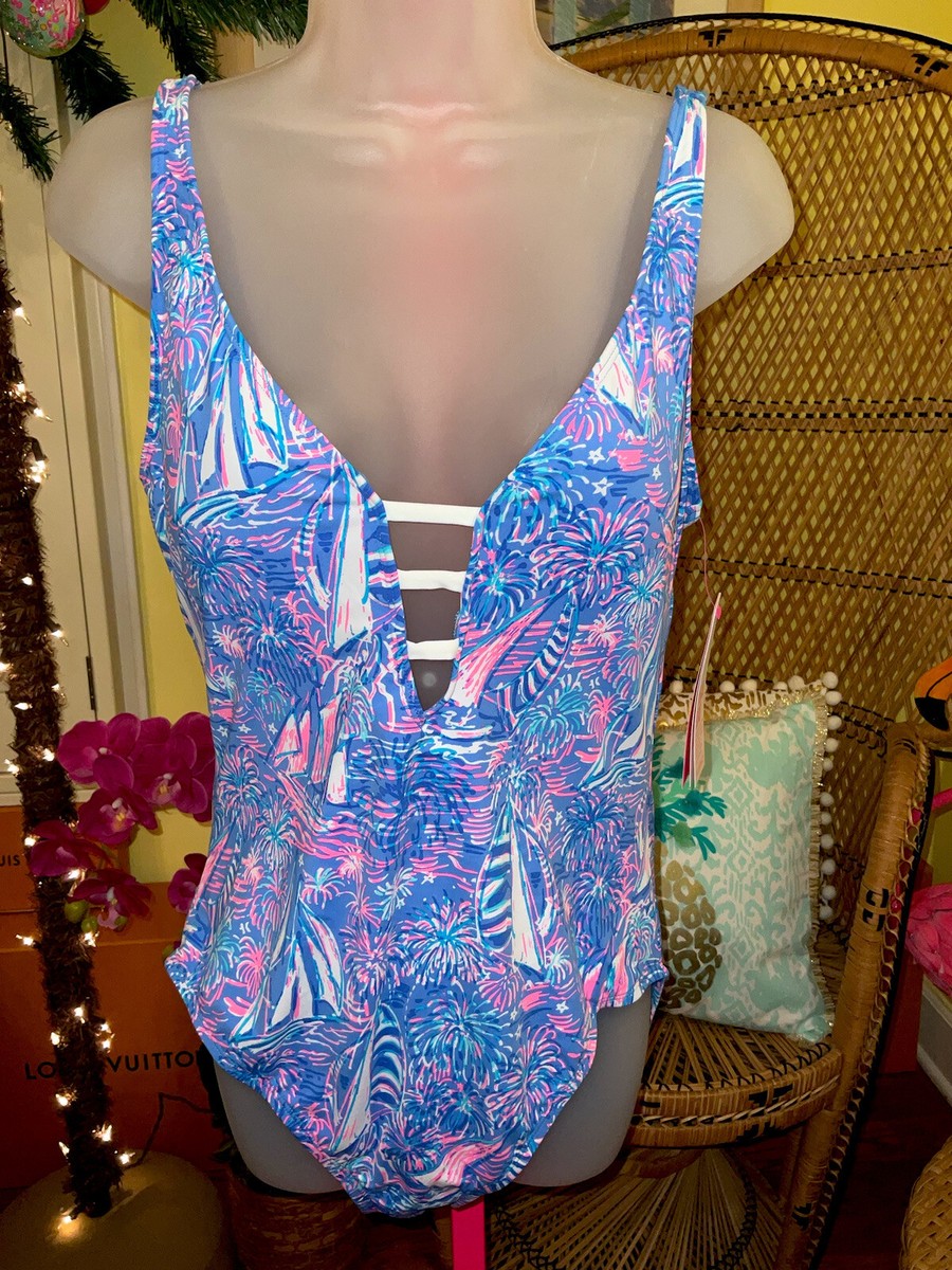 Lilly Pulitzer NWT Jaspen One Piece Swimsuit Its A Sailabration