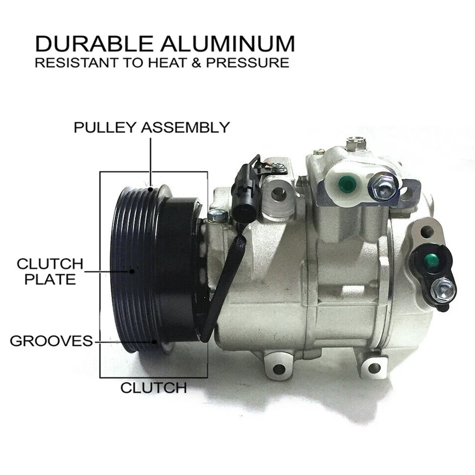 Fits 2007 2008 Kia Rondo EX LX Wagon 2.4L AC Compressor with Clutch 97701-1D200 Foto 3 de 4