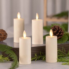 Luminara Flameless Battery Operated Votive Candles Ivory Candles 1.5"X4.25" 4pcs