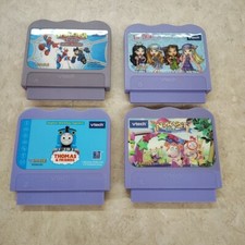 Lot Of 4 VTech V.Smile Learning System Game Cartridges Spiderman Bratz Thomas
