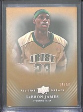 2013 Upper Deck All Time Greats Basketball Gold #57 LeBron James No 14 of 50