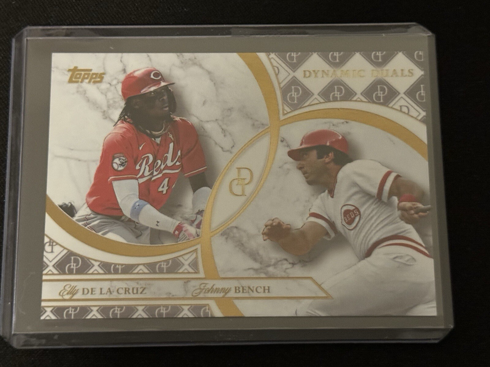 2024 Topps Dynamic Duals Elly De La Cruz Johnny Bench Cincinnati Reds