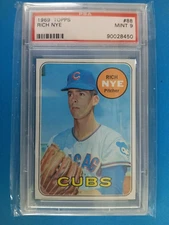 1969 Topps Rich Nye MINT PSA 9 Chicago Cubs Card # 88
