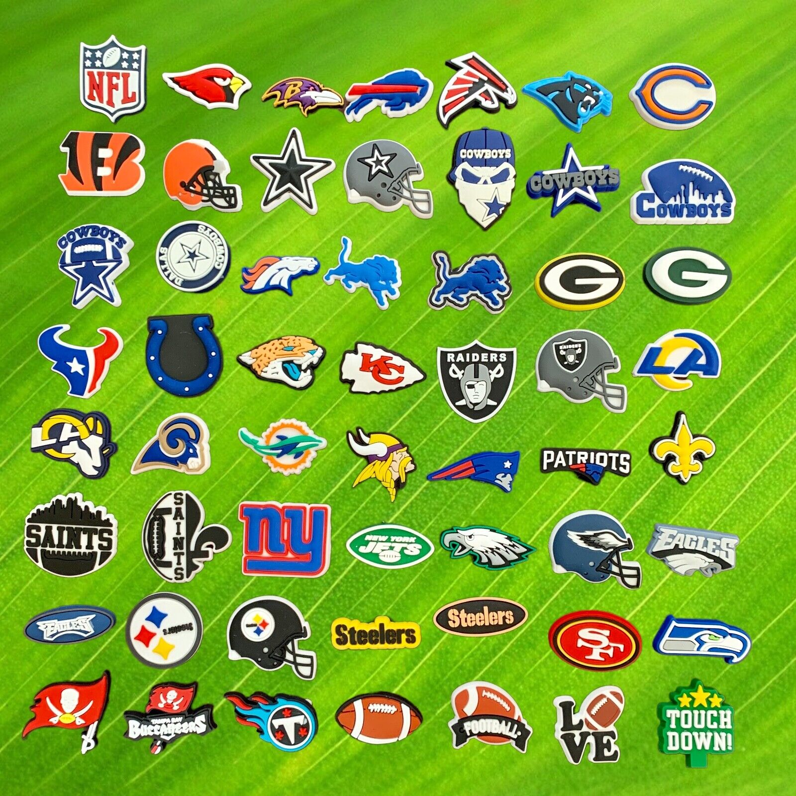 Shoe Charms NFL Sports Teams Football Compatible fits Crocs