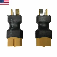 2 Male Deans Type T-plug to Female XT60 RC Battery Adapter US