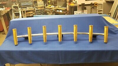 6 Pole Gold Fishing Rod Holder Rocket Launcher Hardtop 