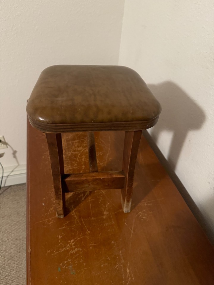 Vintage Wooden Shoe Fitting Salesman Bench Stool Mid Century Modern eBay