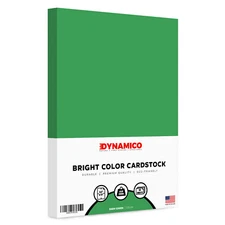 Dark Green Bright Color Cardstock Paper, 65lb Cover(176gsm), 8.5 x 11, 50 Sheets