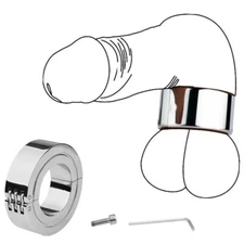 Men Ball Stretcher Weight Heavy Stainless Steel Scrotum Ring Delay Ejaculation