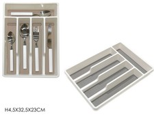 PORTAPOSATE DIVISORIO PLASTICA PER CASSETTO 45 60 5 SCOMPARTI PORTA POSATE