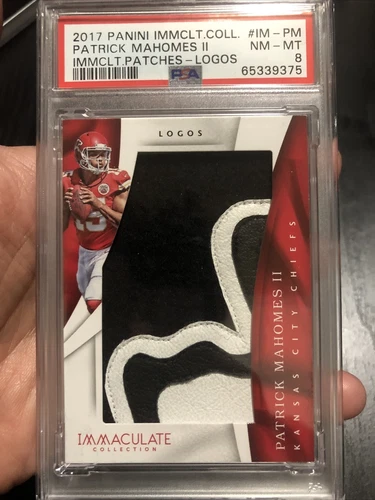 2017 Panini Immaculate Patrick Mahomes Patches & Logos PSA 8 /13 Rare SP