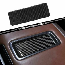 Center Armrest Storage Box Cover Pad Trim for Chevy Silverado & GMC 14-18 Carbon