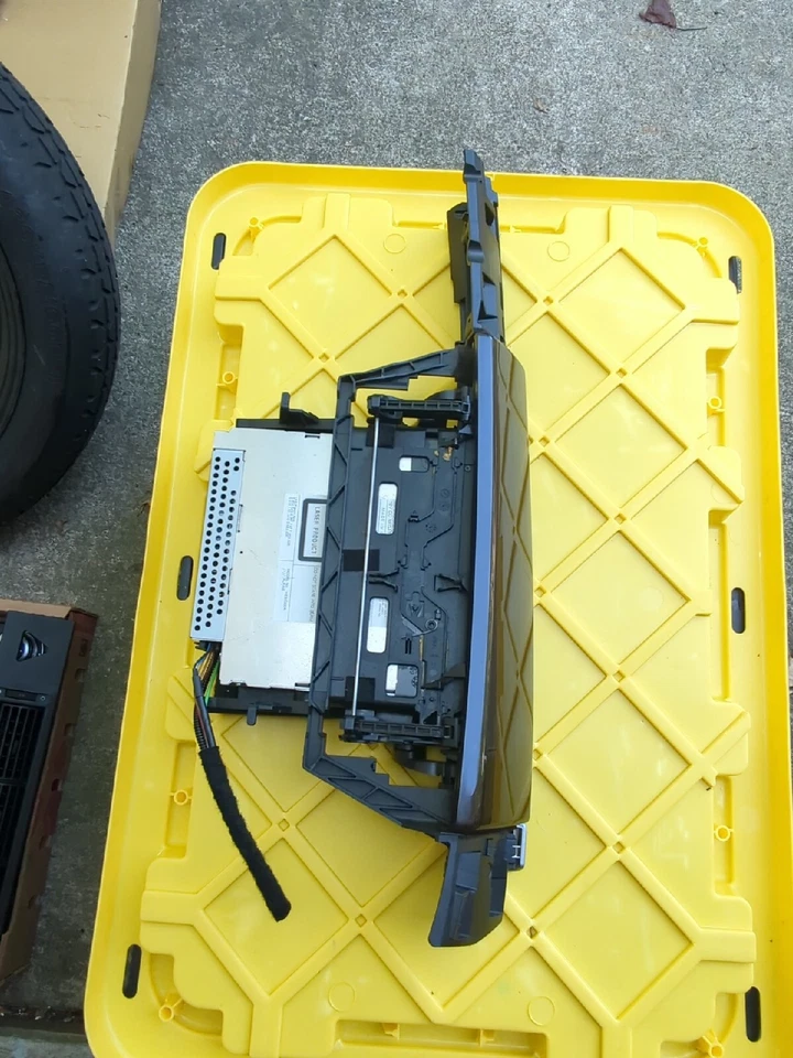 BMW 750Li 750i F01 F02 2011-2015 tablero DVD CD cambiador cubierta moldura panel de madera OEM Foto 2 de 4