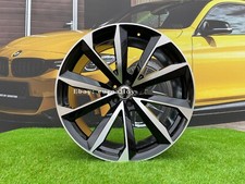 4 x 22 Inch 5x112 Black Polished Wheels: Fits For Audi Q7 Q8