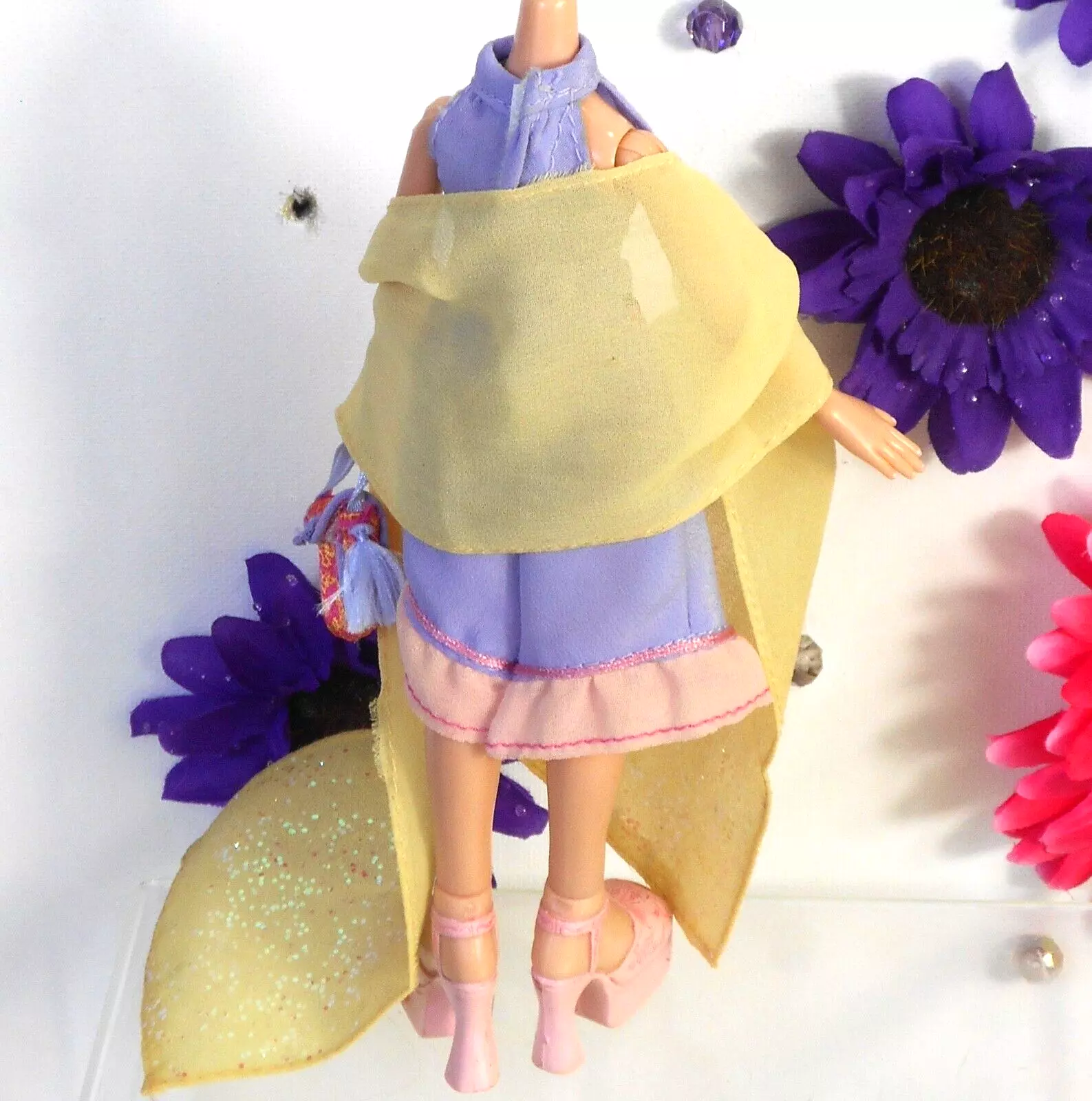mga original formal funk doll clothes dress sandals purse scarf 