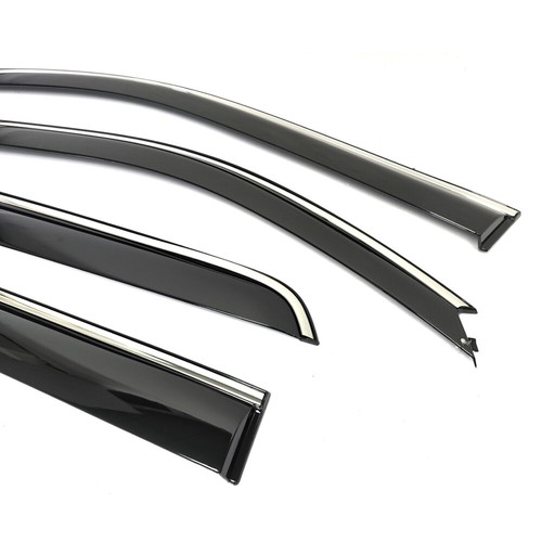 For Toyota 4Runner 2003-2009 Side Window Visor Rain Deflector Guard Chrome Trim - Picture 7 of 12