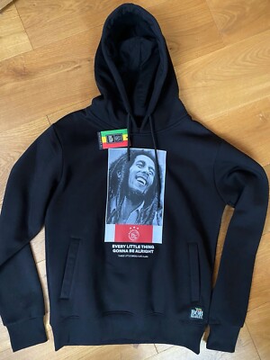 Ajax Amsterdam Hoodie Bob Marley Three Little Birds Lyrics Pullover Sweatshirt M