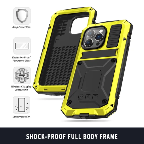 Metal Gorilla Glass Shockproof HeavyDuty Stand Case For iPhone 16 15 14 13 12 AU - Picture 44 of 55