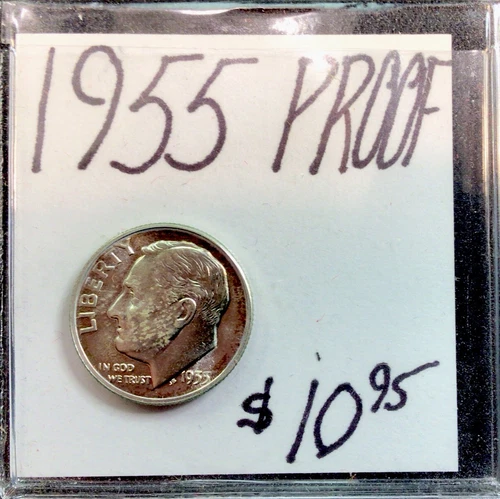 1955 Roosevelt Dime Silver Proof! ENN Coins
